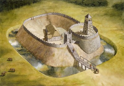 Helmsley Castle, North Yorkshire, 1100-talet c1990-c2010 av Simon Hayfield