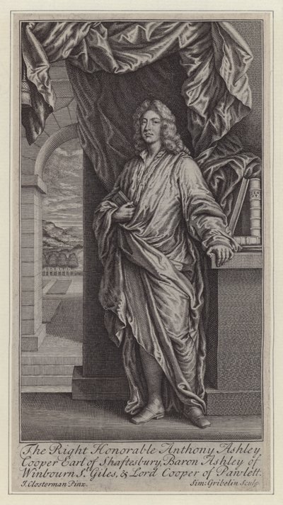 Anthony Asley Cooper av Simon II (after) Gribelin