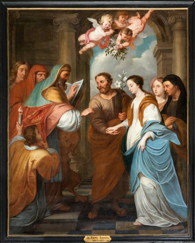 Församlingskyrka (Parochiekerk Sint-Eligius). Simon de Pape. 3 Jungfruns förlovning. 1600-talet. av Simon II de Pape