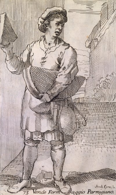 Arts of Bologna: säljare av parmesanost av Simon I Guillain