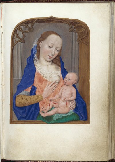 Bystbild av Madonnan i gotisk ram av Simon Marmion