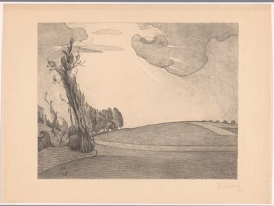 Kuperat landskap Tro (originaltitel) av Simon Moulijn (signed by artist)