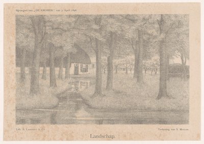 Gård bland träd Landskap (titel på objekt) av Simon Moulijn