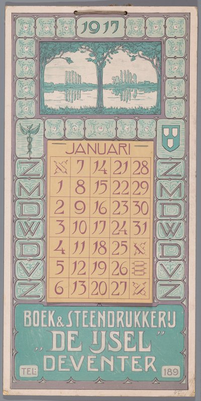 1917 års kalender av Simon Moulijn