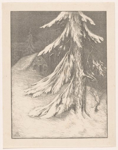 Gran i snölandskap Winter (originaltitel) av Simon Moulijn