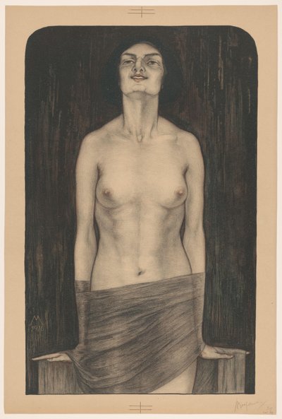 Stående kvinna med bar överkropp Vampire (Salomé) (originaltitel) av Simon Moulijn