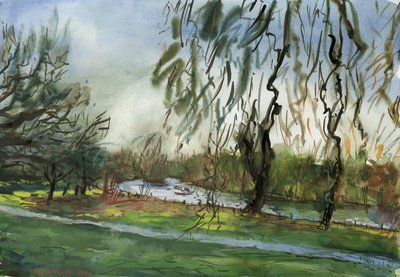 Buccleuch Gardens (akvarell och gouache på papper) av Simon Neville