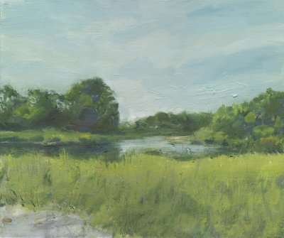 Burying Hill Beach, 2013 (olja på duk) av Simon Neville