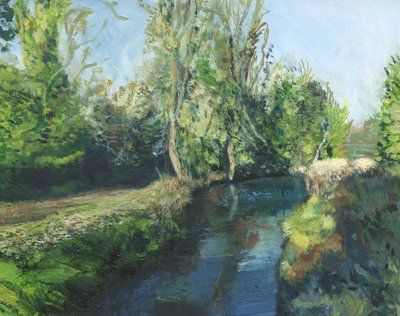 Latchmere Brook, Ham Common (olja på pannå) av Simon Neville