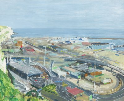 Port of Dover, 2019 (olja på pannå) av Simon Neville