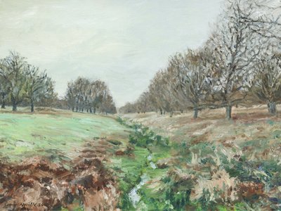 Richmond Park (olja på linne) av Simon Neville