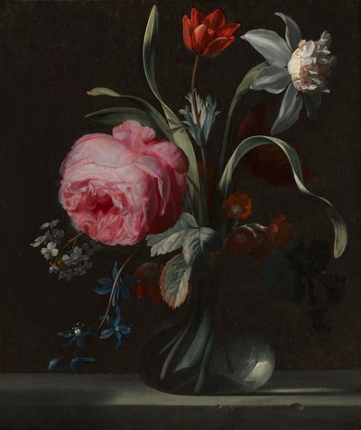 Blommor i en vas, ca 1669 (olja på trä) av Simon Peeterz Verelst