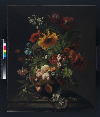 Vas med blommor av Simon Peeterz Verelst