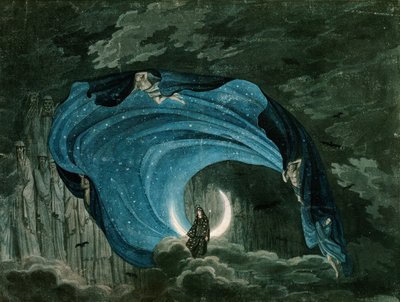 Dekor till Nattens drottning, Mozarts opera av Simon Quaglio