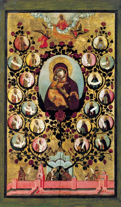 Apoteos av Jungfrun av Vladimir, 1668. av Simon Ushakov