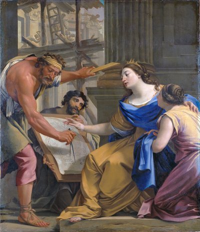 Artemisia bygger Mausolaeum av Simon Vouet