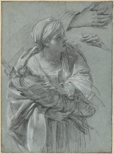 Creusa som bär Trojas gudar av Simon Vouet