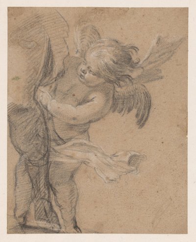 Ängel vid benet av St. Rochus av Simon Vouet