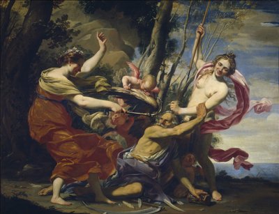 Fader Tid övervunnen av kärlek, hopp och skönhet, 1627 av Simon Vouet