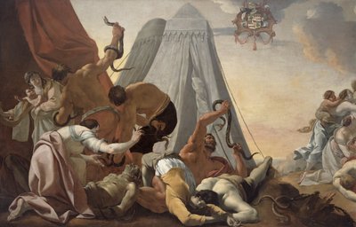 Israeliter att se upp till bronsormen av Simon Vouet