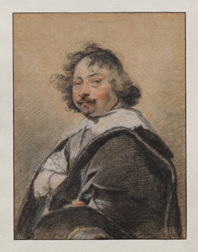 Porträtt av en man i profil, vänd åt vänster av Simon Vouet