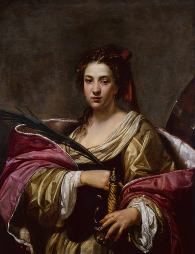 St.Catherine (olja på duk) av Simon Vouet