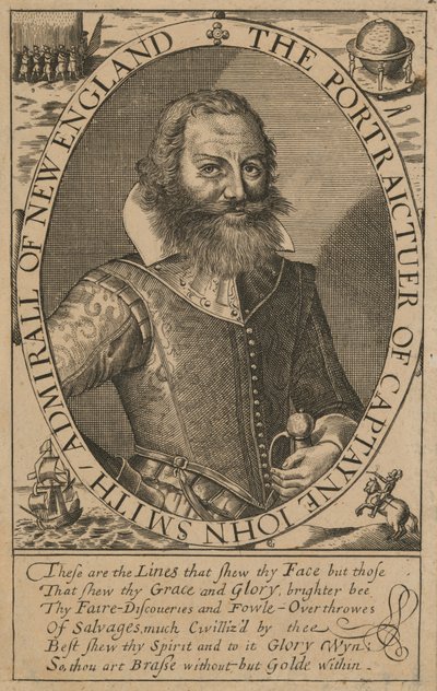 John Smith (1579/80-1631), ca 1617 (gravyr) av Simon de (after) Passe