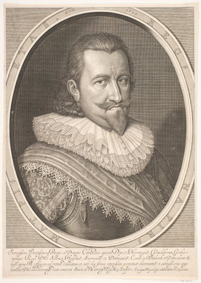 Porträtt av Christian IV av Simon de Pas