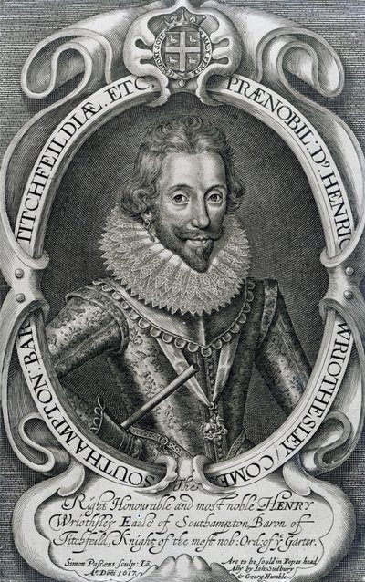 Henry Wriothesley, 3:e earl av Southampton, 1617 av Simon de Passe