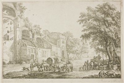 Marknadsstaden av Simon de Vlieger