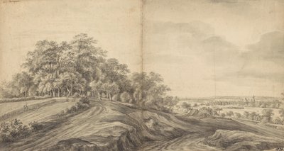 Panorama över Boersberg med Doorwerths slott i fjärran av Simon de Vlieger