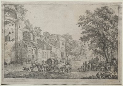 Närmaren till en by av Simon de Vlieger