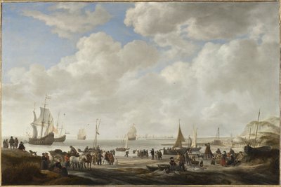Utsikt över en strand av Simon de Vlieger