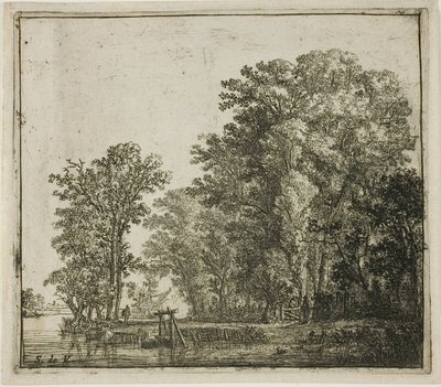 Skog nära en kanal av Simon de Vlieger