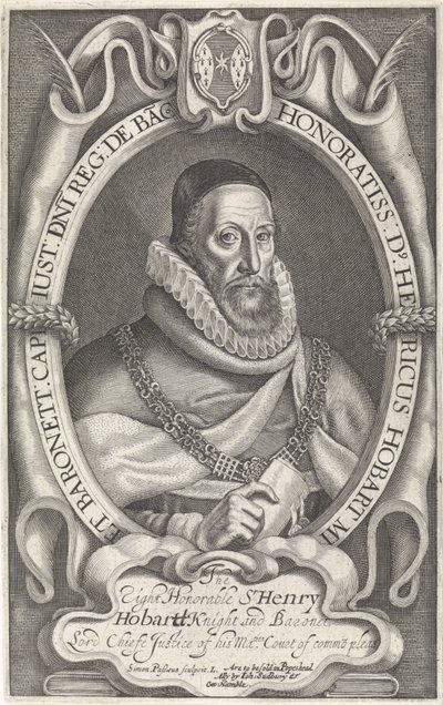 Porträtt av Henry Hobart av Simon van de Passe