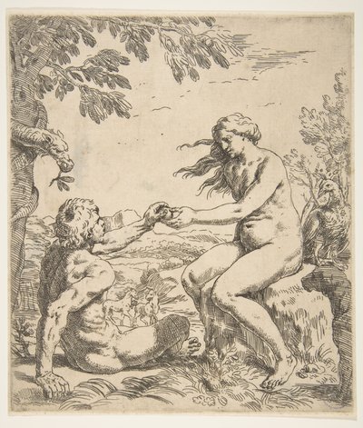 Adam och Eva, ca. 1639. av Simone Cantarini