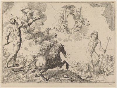 Jupiter, Neptunus och Pluto av Simone Cantarini