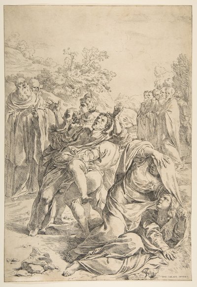 Saint Benedict driver ut en demon, ca. 1637-1639. av Simone Cantarini