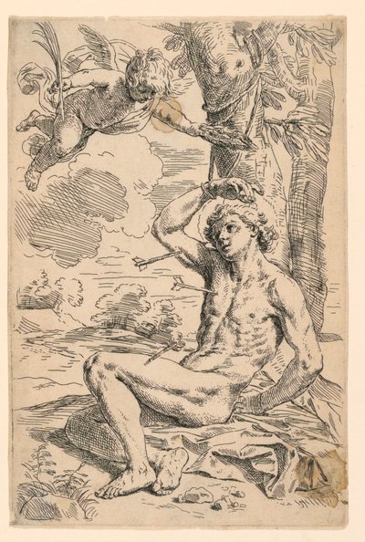 Sankt Sebastian av Simone Cantarini