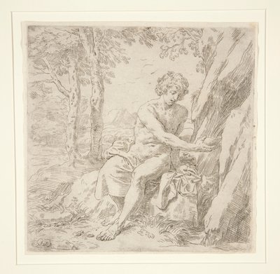 Johannes Döparen i öknen av Simone Cantarini