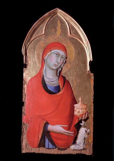 Orvieto polyptyk, Maria Magdalena och givaren - Tempera på trä, ca 1321 av Simone Martini