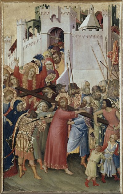 Polyptyk Orsini: Kristus bär korset (olja på panel, ca 1333) av Simone Martini