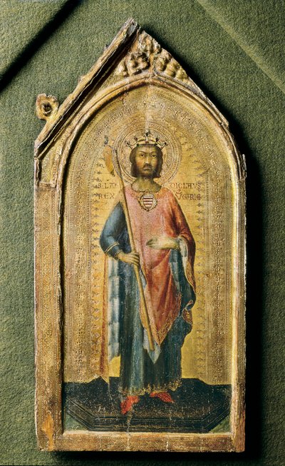 Porträtt av Saint Ladislaus, av Simone Martini, tempero på trä c.1326 av Simone Martini