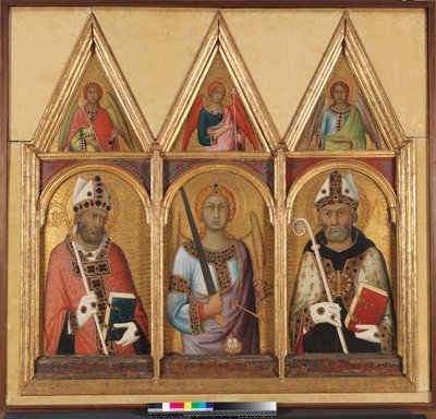 St. Geminianus, c.1319 tempera med guld på paneldetalj av 58835 av Simone Martini