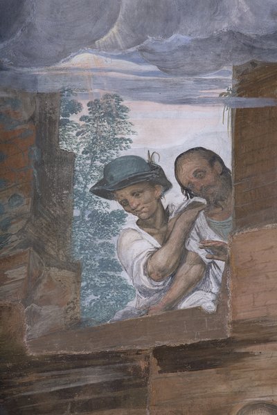 Tillbedjan av herdarna, 1578-82 (uppgift om 3497111) av Simone Veneziano Peterzano