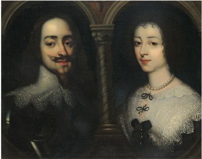 Dubbelporträtt av kung Karl I och drottning Henrietta Maria av Sir Anthony van, Dyck