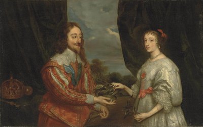 Dubbelporträtt av kung Karl I och drottning Henrietta Maria av Sir Anthony van, Dyck