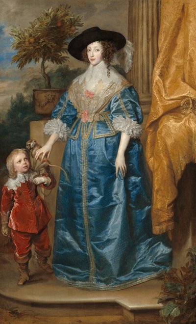 Drottning Henrietta Maria med Sir Jeffrey Hudson av Sir Anthony van Dyck