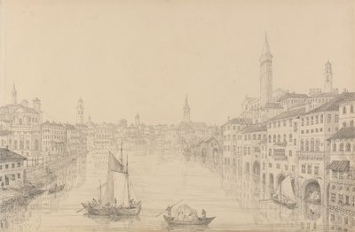 Album med 30 vyer i Tyrolen och Italien: Staden Verona från bron, 1 november 1840 av Sir Charles D