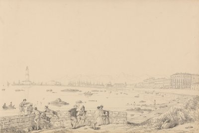 Album med 30 vyer i Tyrolen och Italien: Leghorn, Villa Caprille - General View 1:a. september 1841 av Sir Charles D